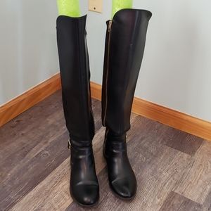 Christian Siriano knee high black boots